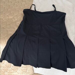 Abercrombie & Fitch Black Pleated Dress